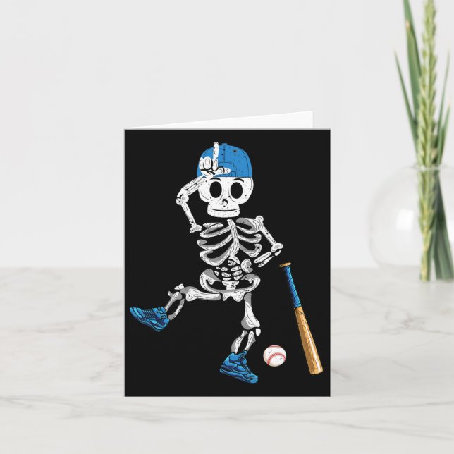 Skeleton Halloween Vintag Baseball Playing Karte (Vorderseite)