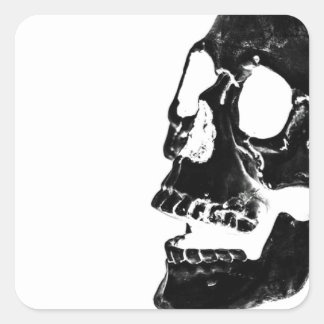 SKELETON HALLOWEN TAG DES TODES QUADRATISCHER AUFKLEBER