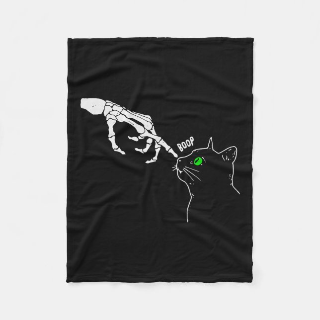 Skeleton Hand Boop auf einem katzenartigen, sonnig Fleecedecke (Vorderseite)