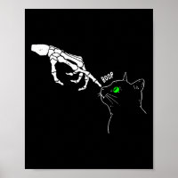 Skeleton Hand Boop auf einem katzenartigen, sonnig