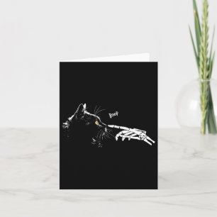 Skeleton Hand Boop Halloween Niedliche Schwarze Ka Karte