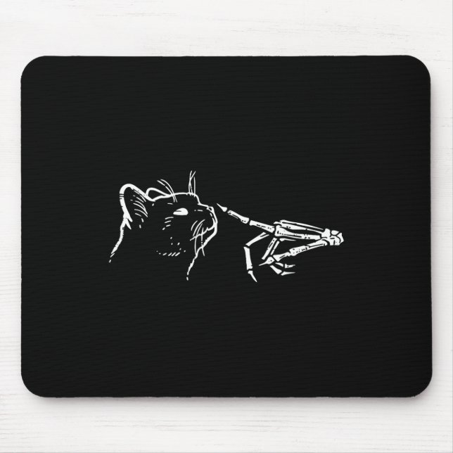 Skeleton Hand Boop Pumpkin Spookk Schwarze Mama Ha Mousepad (Vorne)