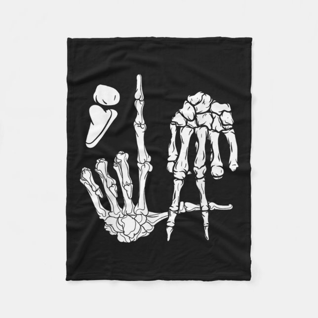 Skeleton Hand Comma La Punctuation Kamala Harris Fleecedecke (Vorderseite)