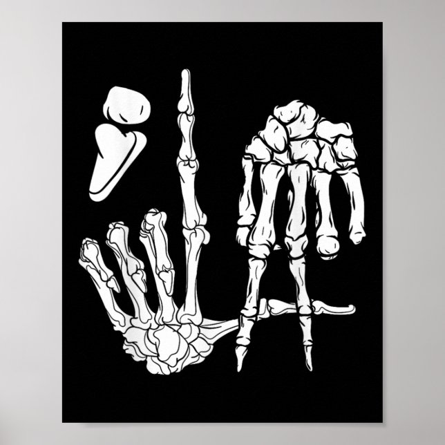 Skeleton Hand Comma La Punctuation Kamala Harris Poster (Vorne)