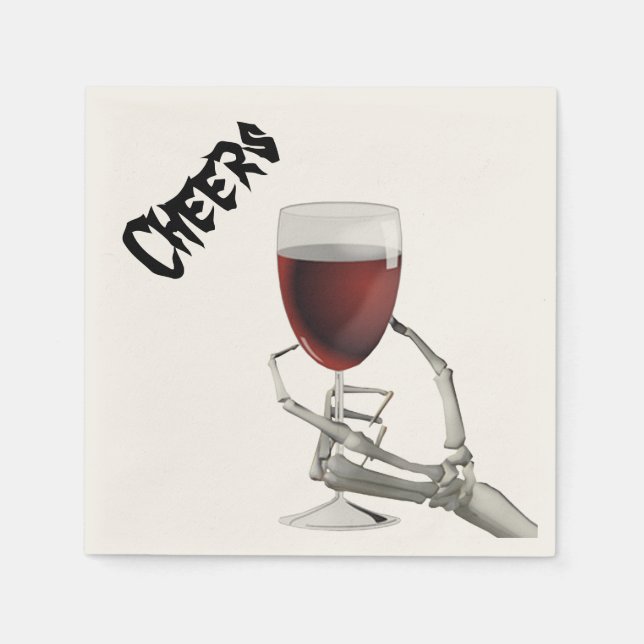 Skeleton Hand Halloween Cocktail Papier Napkins Serviette (Vorderseite)