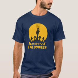 Skeleton Hand Halloween Graveyard T - Shirt