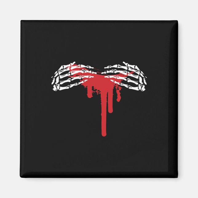 Skeleton Hand Halloween Kostüm Beängstigend Gothic Magnet (Vorne)