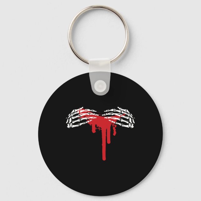 Skeleton Hand Halloween Kostüm Beängstigend Gothic Schlüsselanhänger (Vorderseite)