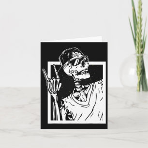 Skeleton Hand Halloween Kostüm Funny Rocker Music Karte