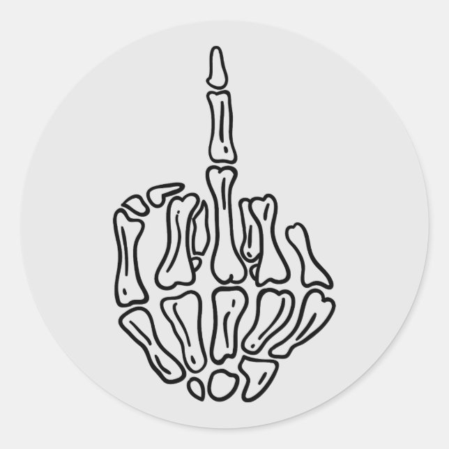 Skeleton Hand Halloween Sticker Design (Vorderseite)