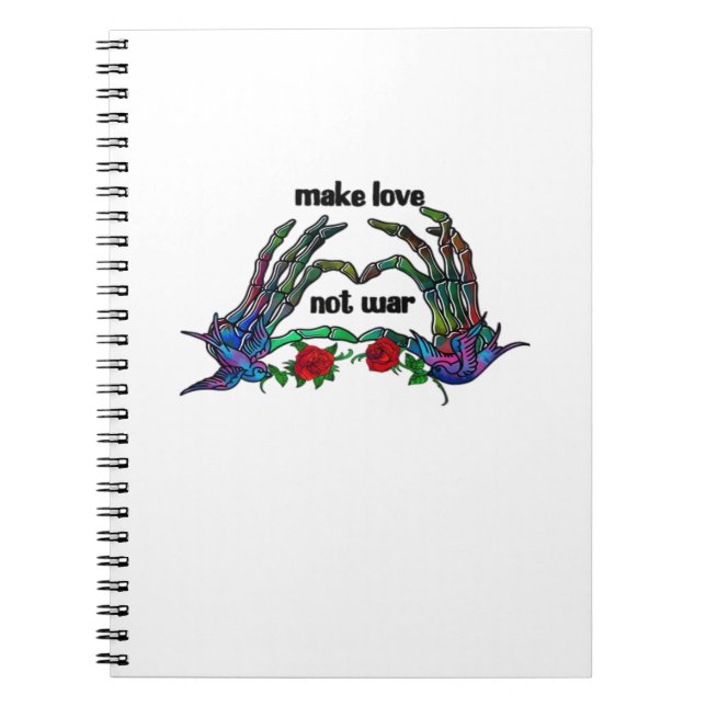 Skeleton Hand Heart Design Notizblock (Vorderseite)