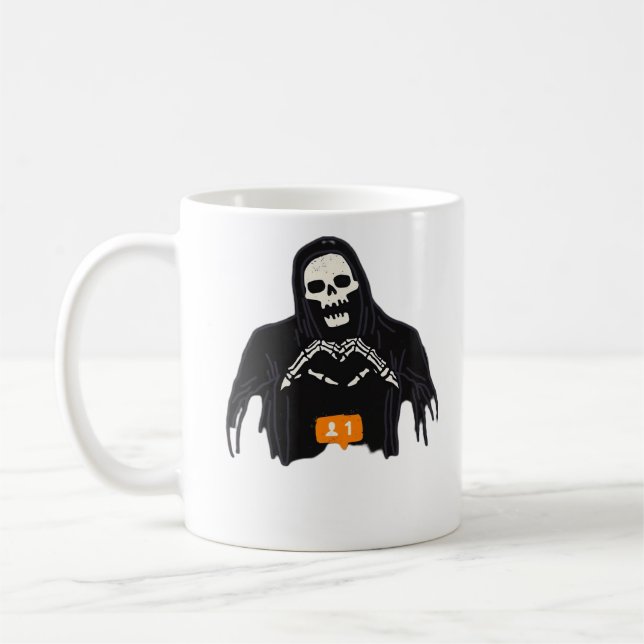 Skeleton Hand Heart Follower Classic Kaffeetasse (Links)