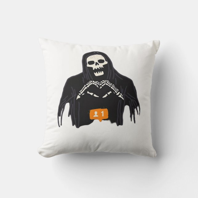 Skeleton Hand Heart Follower Classic Kissen (Vorderseite)