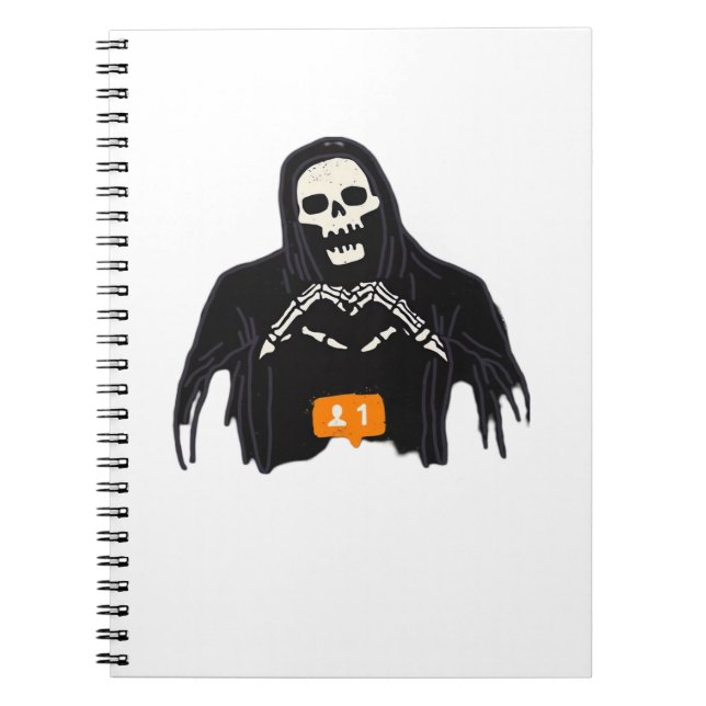 Skeleton Hand Heart Follower Classic Notizblock (Vorderseite)