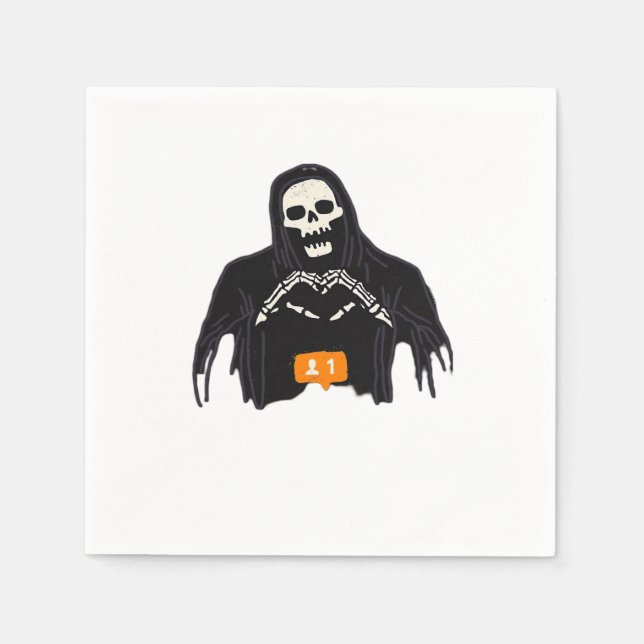 Skeleton Hand Heart Follower Classic Serviette (Vorderseite)