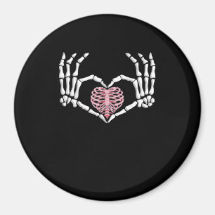 Skeleton Hand Heart Funny Halloween Frauen Männer Magnet