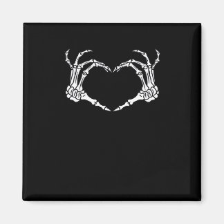Skeleton Hand Heart Halloween Design Magnet