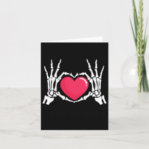 Skeleton Hand Heart Halloween Karte