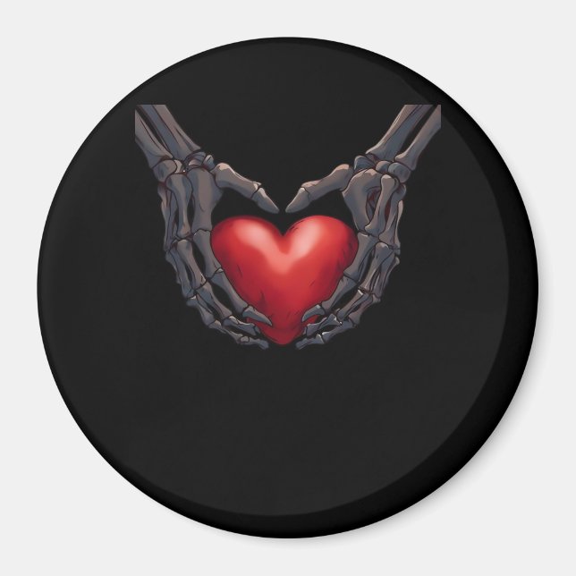 Skeleton Hand Heart Magnet (Vorne)