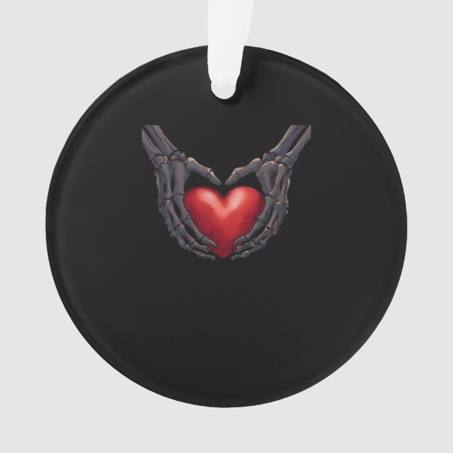 Skeleton Hand Heart Ornament (Vorderseite)