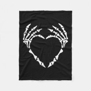 Skeleton Hand Heart Pocket Halloween Kostüm Funny Fleecedecke