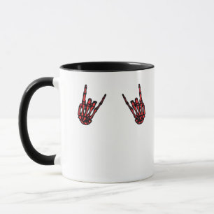 Skeleton Hand Heart Roll & Red Classic Tasse