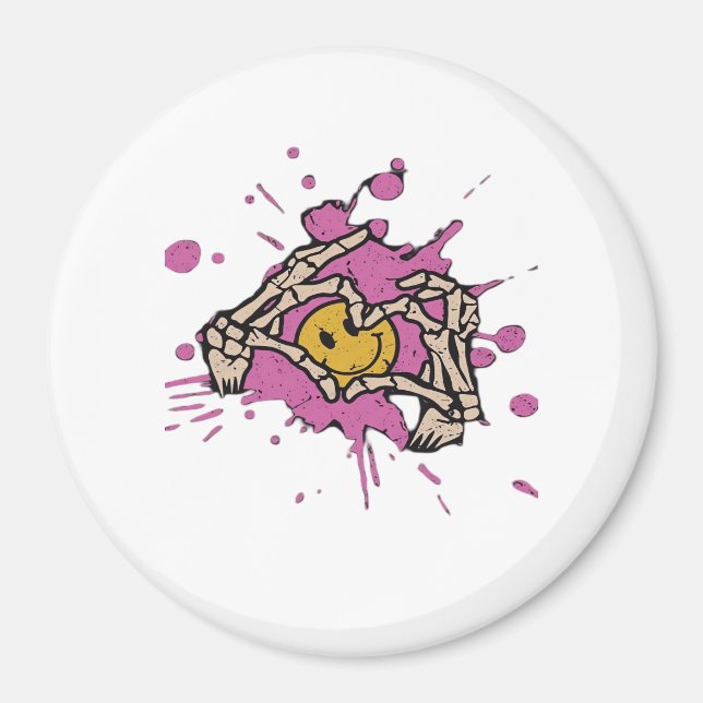 Skeleton Hand Heart Show Classic Magnet (Vorne)