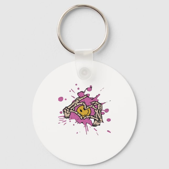 Skeleton Hand Heart Show Classic Schlüsselanhänger (Vorderseite)