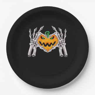 Skeleton Hand Heart Sign Bone Kostüm Pappteller