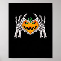 Skeleton Hand Heart Sign Bone Kostüm