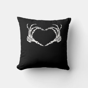 Skeleton Hand Heart Sign Costume Funny Halloween Kissen