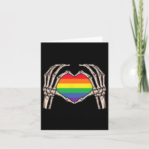 Skeleton Hand Heart Sign Retro Halloween Longbt Ra Karte