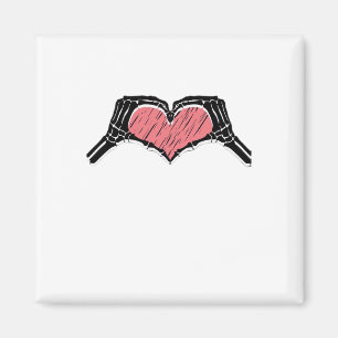 Skeleton Hand Heart Sign Valentinstag Classic Magnet