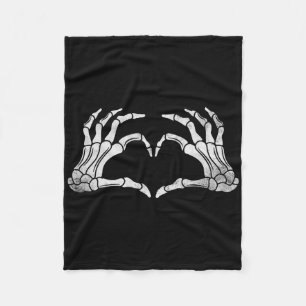 Skeleton Hand Heart Sign Vintage Halloween-Kostüme Fleecedecke