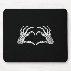 Skeleton Hand Heart Sign Vintage Halloween-Kostüme Mousepad