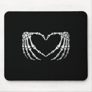 Skeleton Hand Heart Sign Vintage Halloween-Kostüme Mousepad