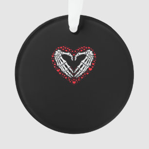 Skeleton Hand Heart Valentinstag Funny Couple Cu Ornament