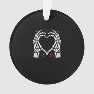 Skeleton Hand Heart Valentinstag Funny Couple Ornament