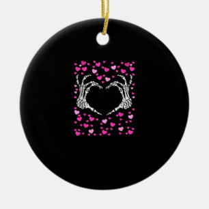 Skeleton Hand Heart Valentinstag Funny Viral Keramik Ornament