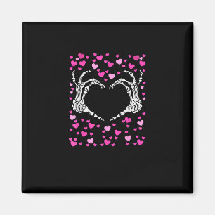 Skeleton Hand Heart Valentinstag Funny Viral Magnet