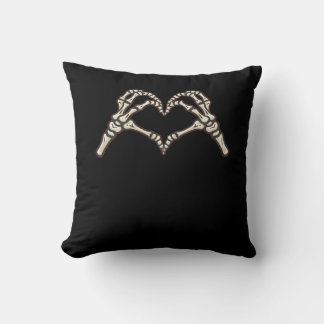 Skeleton Hand Herz Design Kissen