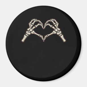 Skeleton Hand Herz Design Magnet