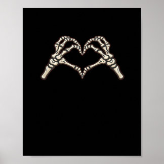 Skeleton Hand Herz Design Poster