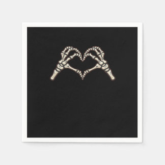 Skeleton Hand Herz Design Serviette