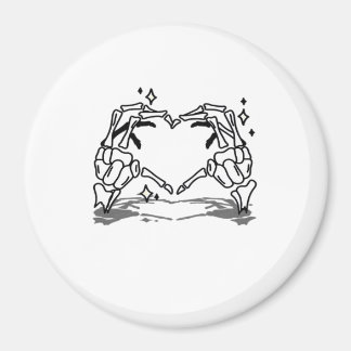 Skeleton Hand Herz Funny Design Magnet