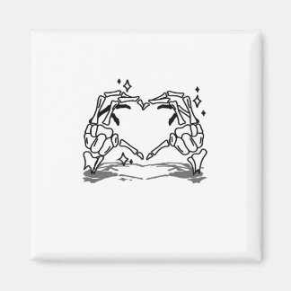 Skeleton Hand Herz Funny Design Magnet