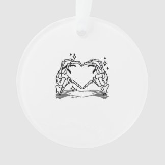 Skeleton Hand Herz Funny Design Ornament
