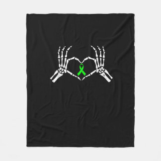 Skeleton Hand Herz-Sensibilisierungsband Fleecedecke
