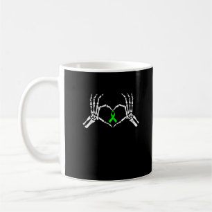 Skeleton Hand Herz-Sensibilisierungsband Kaffeetasse