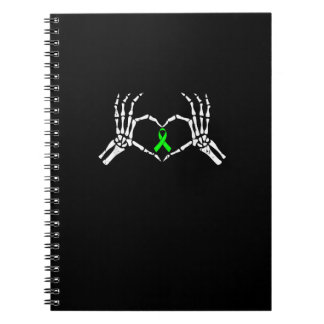 Skeleton Hand Herz-Sensibilisierungsband Notizblock